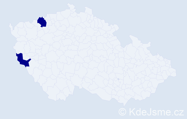 Příjmení: 'Kočkovská', počet výskytů 2 v celé ČR