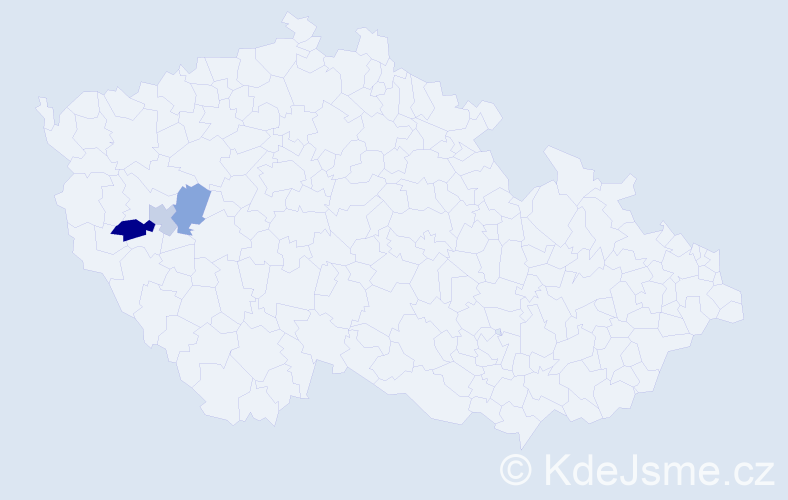Příjmení: 'Puhmanová', počet výskytů 4 v celé ČR