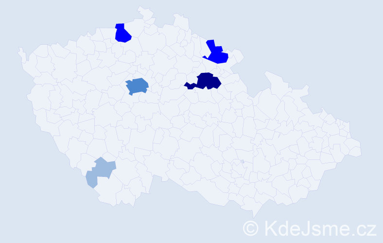 Příjmení: 'Helvich', počet výskytů 13 v celé ČR
