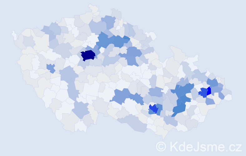 Příjmení: 'Bajerová', počet výskytů 1370 v celé ČR