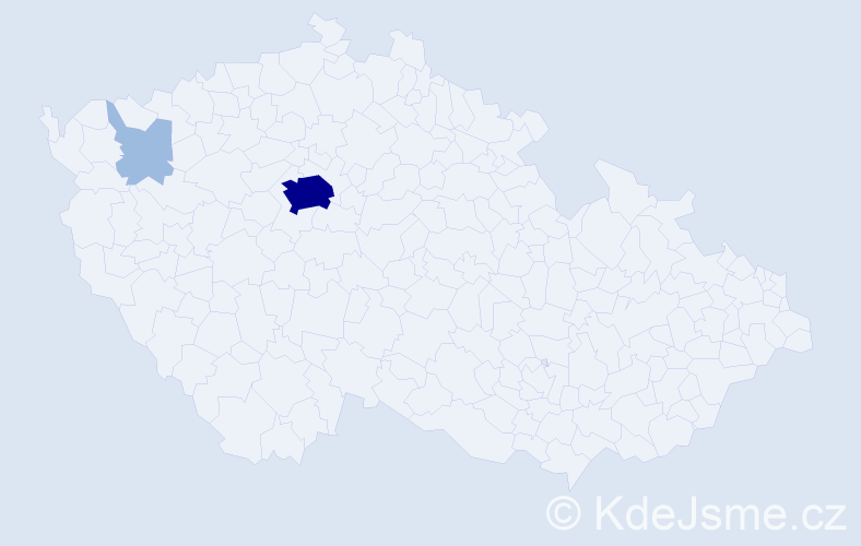 Příjmení: 'Kayda', počet výskytů 5 v celé ČR