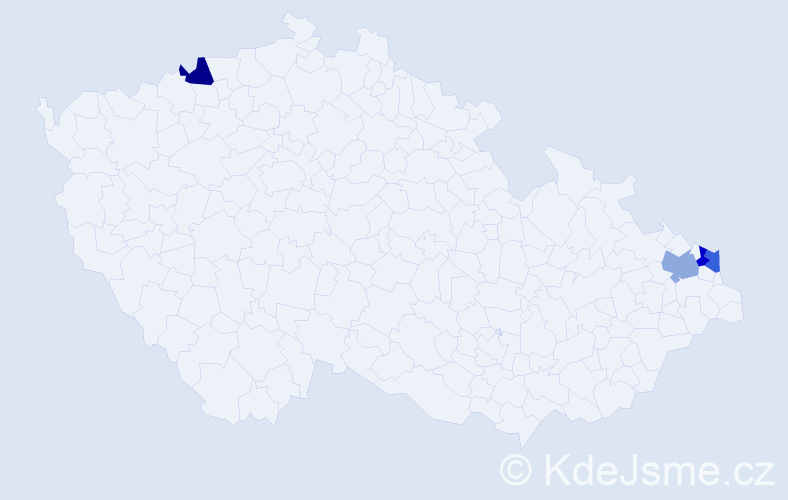 Příjmení: 'Stempná', počet výskytů 4 v celé ČR
