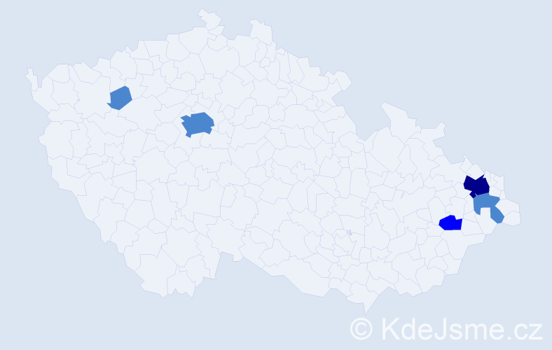 Příjmení: 'Libosvarová', počet výskytů 8 v celé ČR