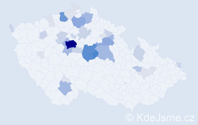 Příjmení: 'Komberec', počet výskytů 140 v celé ČR