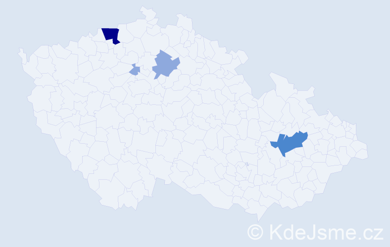 Příjmení: 'Nohl', počet výskytů 9 v celé ČR