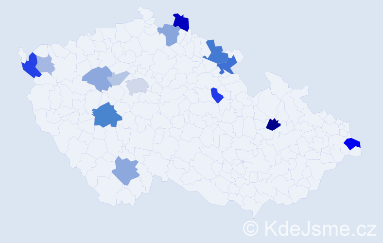 Příjmení: 'Romanec', počet výskytů 32 v celé ČR