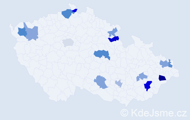 Příjmení: 'Alvarez', počet výskytů 28 v celé ČR