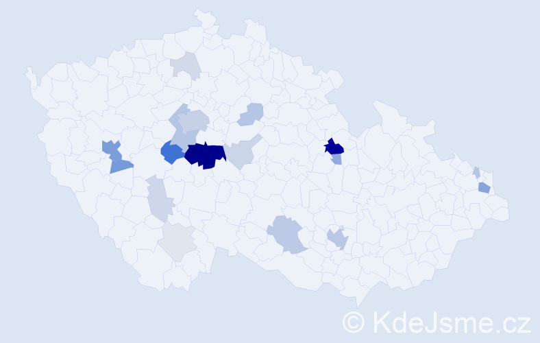 Příjmení: 'Khek', počet výskytů 76 v celé ČR