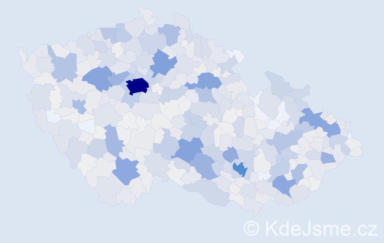 Příjmení: 'Pavlíček', počet výskytů 3932 v celé ČR