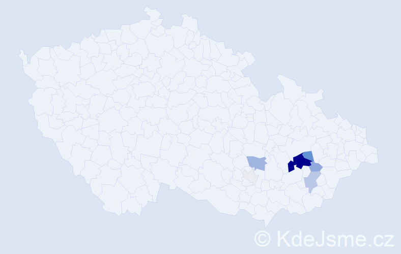 Příjmení: 'Stiskálková', počet výskytů 34 v celé ČR