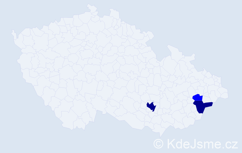 Příjmení: 'Leckéši', počet výskytů 8 v celé ČR