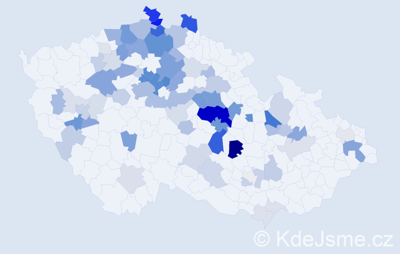 Příjmení: 'Zita', počet výskytů 296 v celé ČR