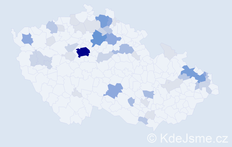 Příjmení: 'Ruta', počet výskytů 146 v celé ČR