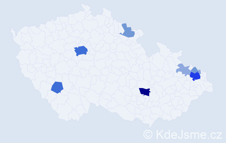 Příjmení: 'Buchvaldková', počet výskytů 33 v celé ČR