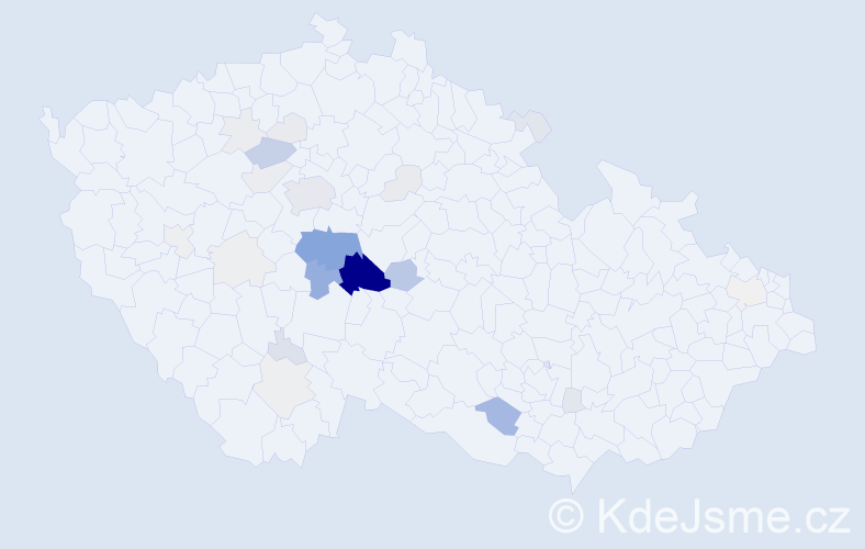 Příjmení: 'Toula', počet výskytů 128 v celé ČR