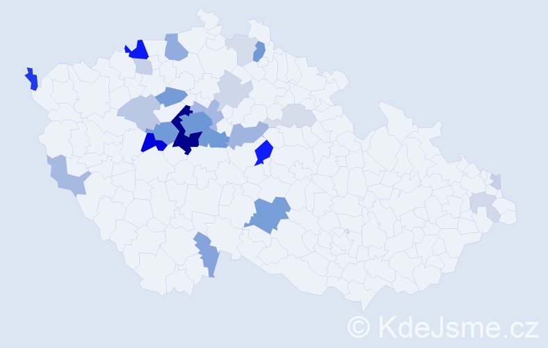 Příjmení: 'Ebrová', počet výskytů 99 v celé ČR