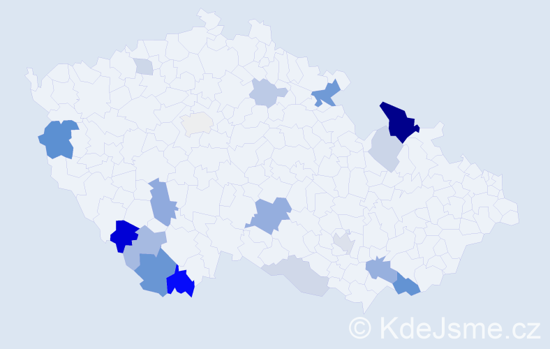 Příjmení: 'Gubani', počet výskytů 42 v celé ČR