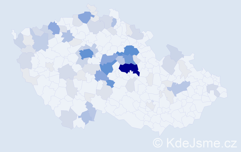 Příjmení: 'Blehová', počet výskytů 322 v celé ČR