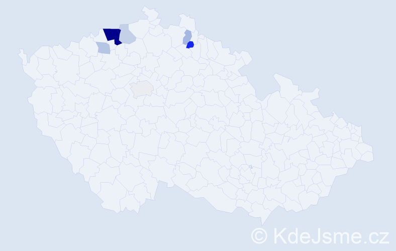 Příjmení: 'Bittersmann', počet výskytů 15 v celé ČR