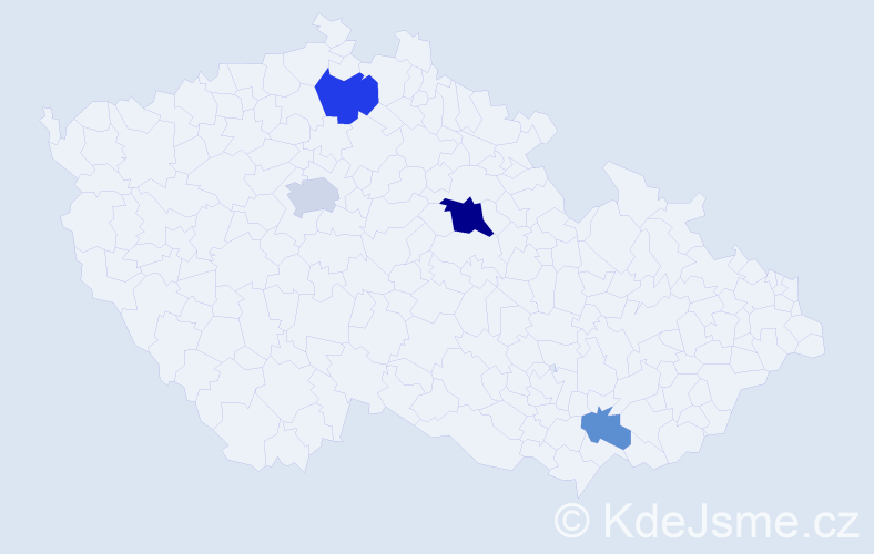 Příjmení: 'Pelcáková', počet výskytů 9 v celé ČR