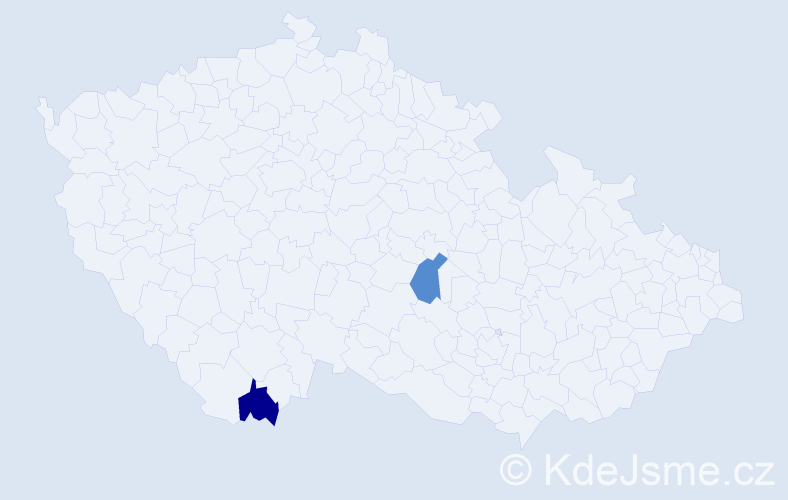 Příjmení: 'Surey', počet výskytů 2 v celé ČR