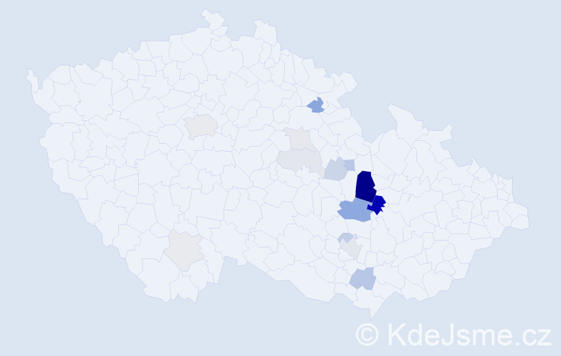 Příjmení: 'Mackerlová', počet výskytů 41 v celé ČR