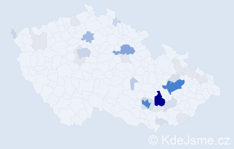 Příjmení: 'Kummerová', počet výskytů 127 v celé ČR
