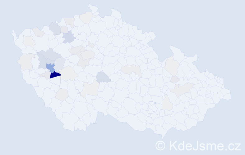 Příjmení: 'Kotora', počet výskytů 144 v celé ČR