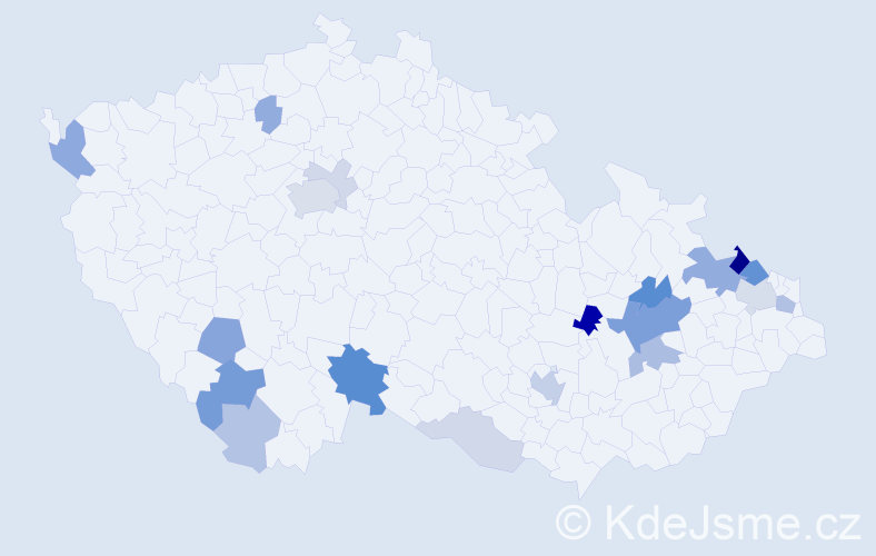 Příjmení: 'Seifriedová', počet výskytů 50 v celé ČR