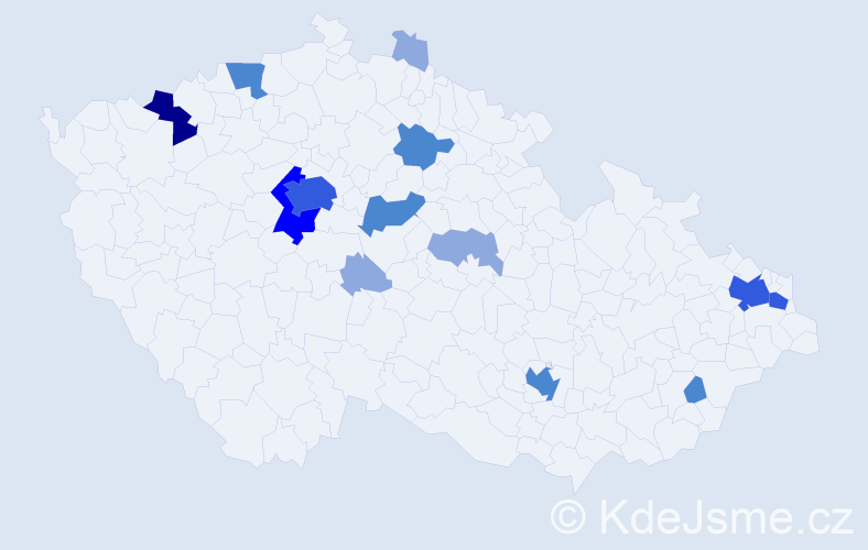 Příjmení: 'Budjačová', počet výskytů 31 v celé ČR