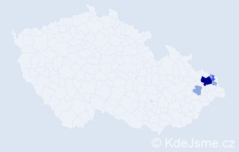 Příjmení: 'Lechovičová', počet výskytů 11 v celé ČR