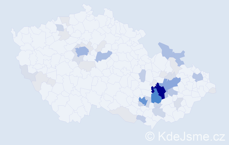 Příjmení: 'Drmolová', počet výskytů 164 v celé ČR