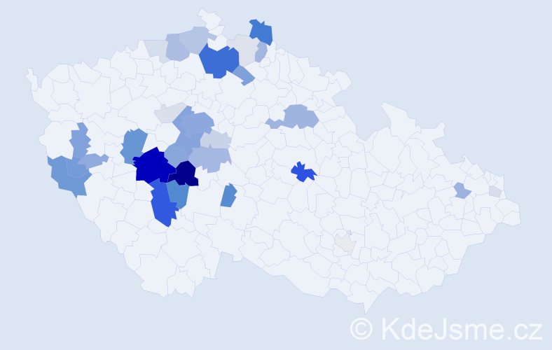 Příjmení: 'Tater', počet výskytů 112 v celé ČR
