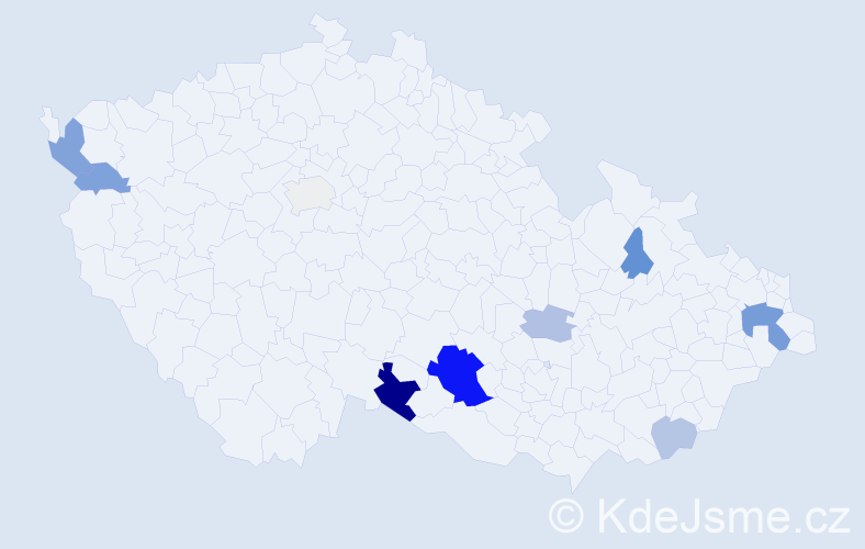 Příjmení: 'Lanczová', počet výskytů 22 v celé ČR