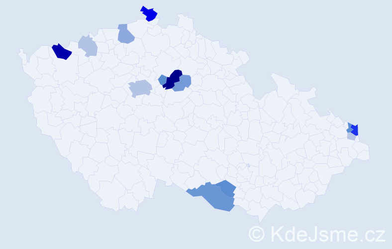 Příjmení: 'Osifová', počet výskytů 36 v celé ČR