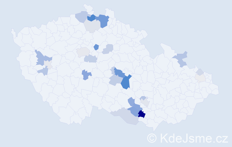 Příjmení: 'Loubková', počet výskytů 73 v celé ČR