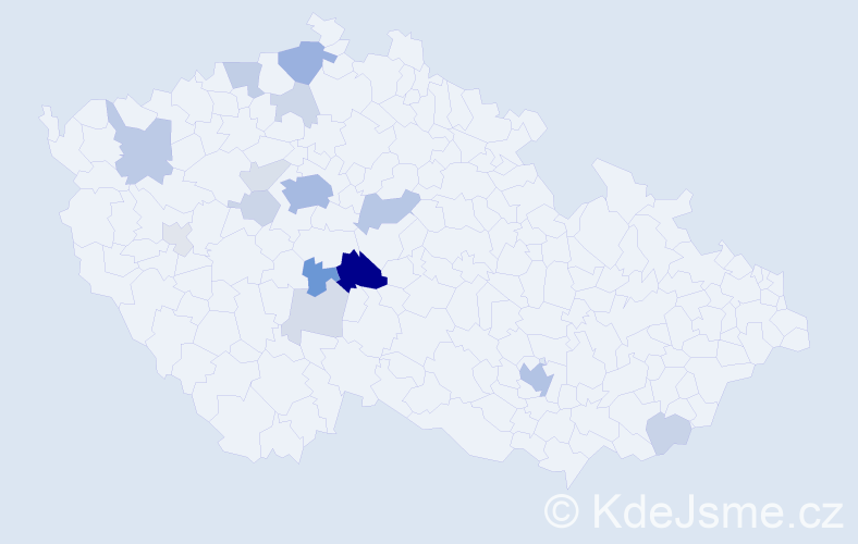Příjmení: 'Mančalová', počet výskytů 53 v celé ČR