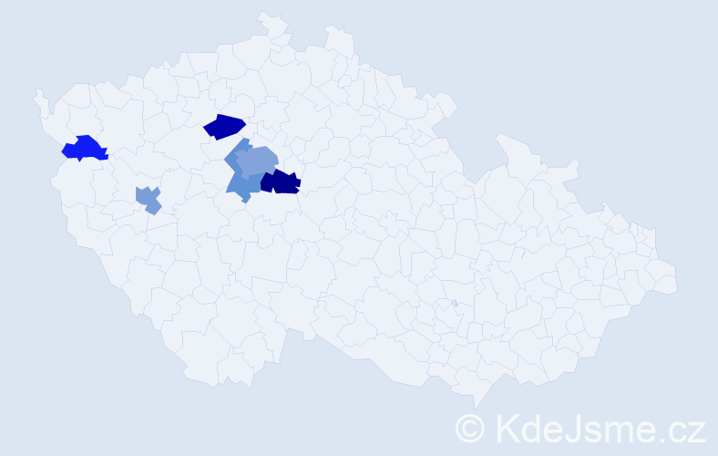 Příjmení: 'Flusserová', počet výskytů 19 v celé ČR