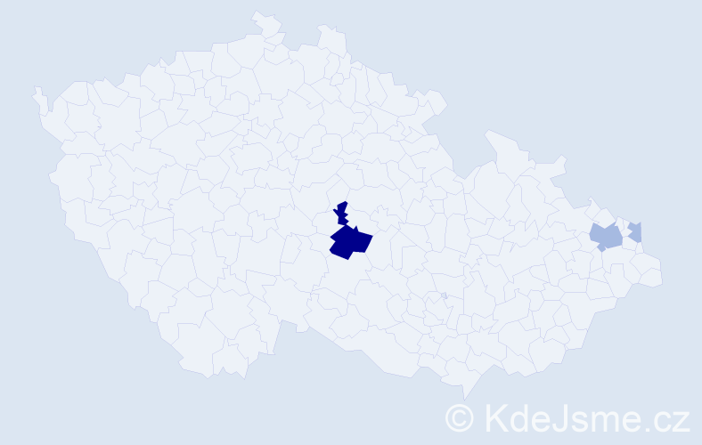 Příjmení: 'Turenič', počet výskytů 9 v celé ČR