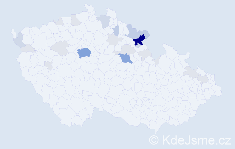 Příjmení: 'Bitnarová', počet výskytů 72 v celé ČR