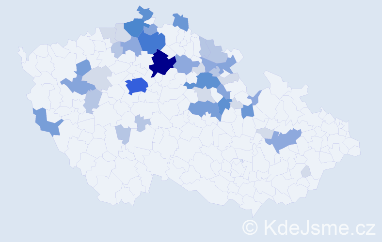 Příjmení: 'Baborák', počet výskytů 146 v celé ČR