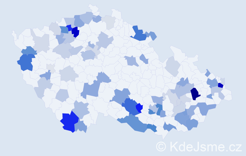 Příjmení: 'Križanová', počet výskytů 190 v celé ČR