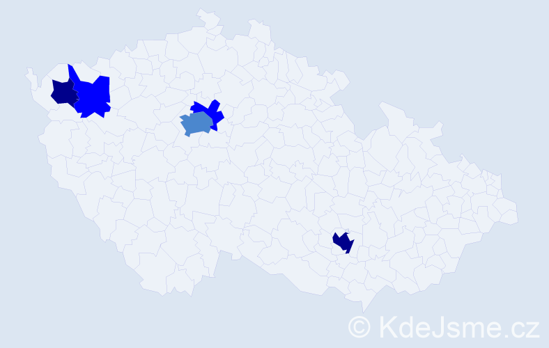 Příjmení: 'Nosavcov', počet výskytů 11 v celé ČR
