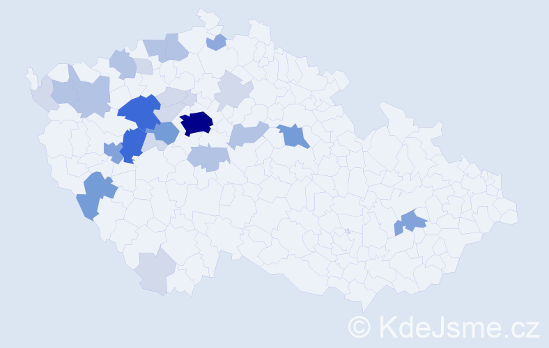Příjmení: 'Spalová', počet výskytů 82 v celé ČR