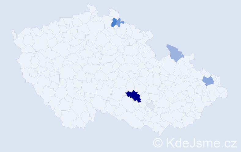 Příjmení: 'Pavlidis', počet výskytů 18 v celé ČR