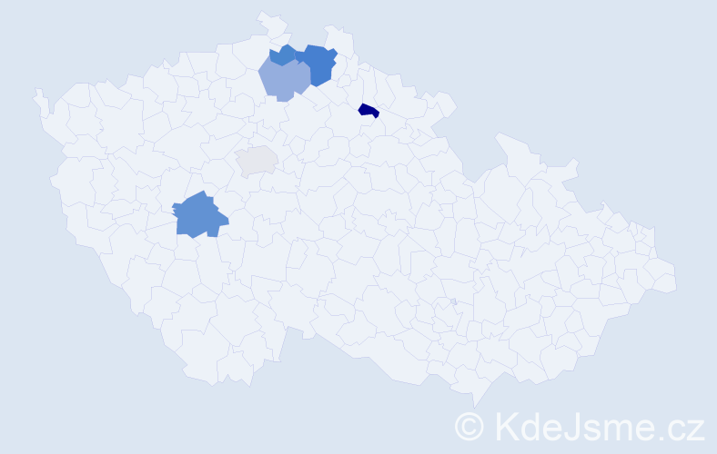 Příjmení: 'Kobrynová', počet výskytů 10 v celé ČR