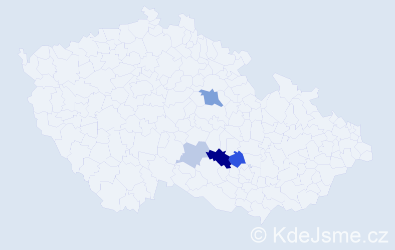 Příjmení: 'Liedermanová', počet výskytů 10 v celé ČR