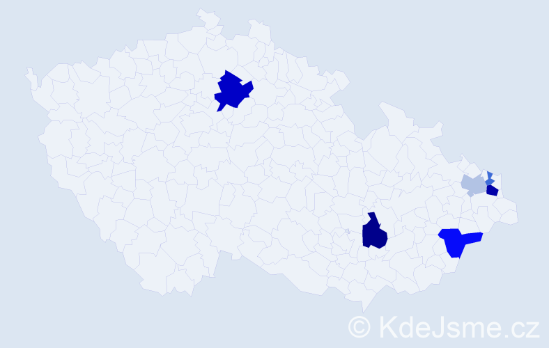 Příjmení: 'Grísová', počet výskytů 12 v celé ČR