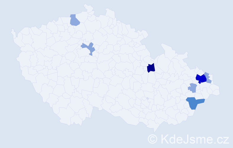 Příjmení: 'Vorek', počet výskytů 29 v celé ČR