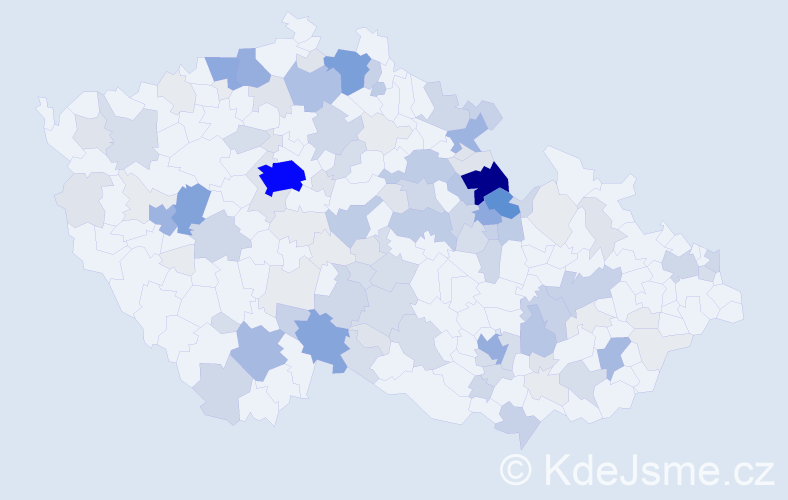 Příjmení: 'Kotyza', počet výskytů 480 v celé ČR